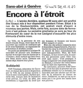 Encore à l’étroit