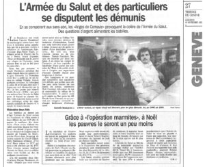 L’Armée du Salut et des particuliers se disputent les démunis