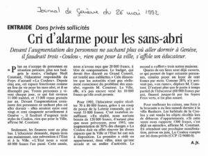 Cri d’alarme pour les sans-abri
