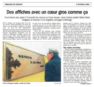 Des affiches avec un coeur gros comme ça