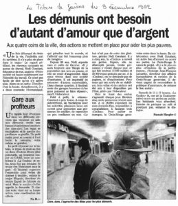 Les démunis ont besoin d’autant d’amour que d’argent
