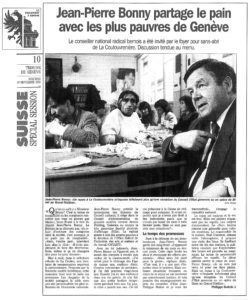 Jean-Pierre Bonny partage le pain avec les plus pauvres de Genève