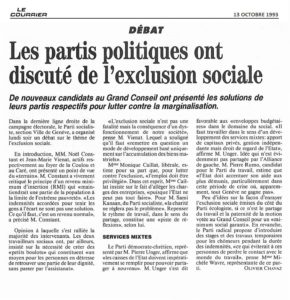Les partis politiques ont discuté de l’exclusion sociale