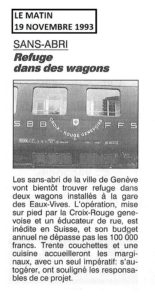 Refuge dans les wagons