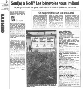 Seule(e) à Noël? Les bénévoles vous invitent