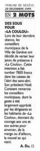 Des sous pour La Coulou