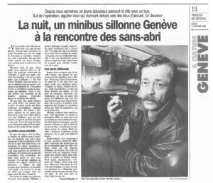 La nuit, un minibus sillonne Genève à la rencontre des sans-abri