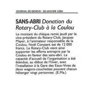 Donation du Rotary-Club à la Coulou