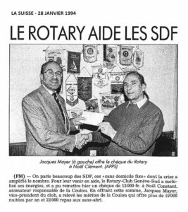 Le Rotary aide les sdf