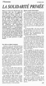 La solidarité primée
