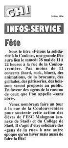 Fêtons la solidarité à la Coulou