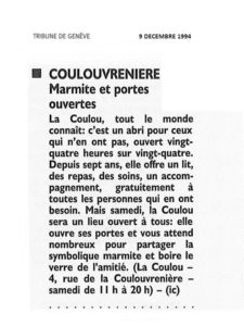Marmite et portes ouvertes