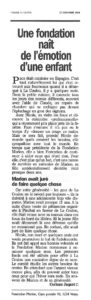 Une fondation naît de l’émotion d’une enfant