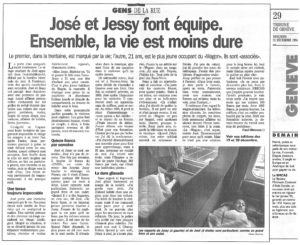 José et Jessy font équipe. Ensemble, la vie est moins dure