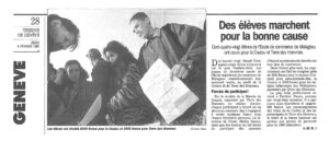 Des élèves marchent pour la bonne cause