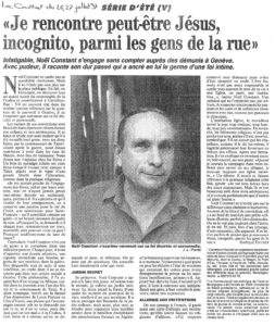 « Je rencontre peut-être Jésus, incognito, parmi les gens de la rue »