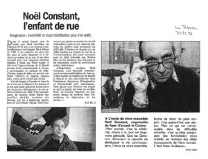 Noël Constant, l’enfant de rue