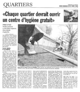 Chaque quartier devrait ouvrir un centre d’hygiène gratuit