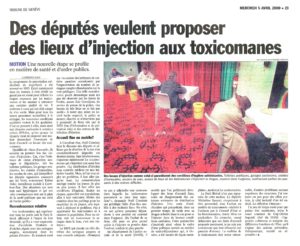 Des députés veulent proposer des lieux d’injection aux toxicomanes