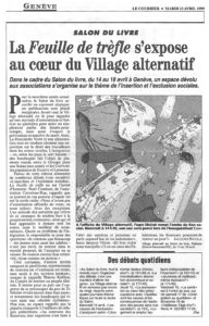La Feuille de Trèfle s’expose au coeur du Village alternatif