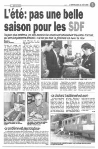 L’été: pas une belle saison pour les SDF